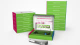 The 23andMe spit kit, packaged for the mass market for genome sequencing