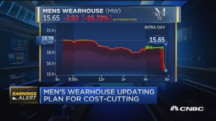 Men's Wearhouse revenue misses