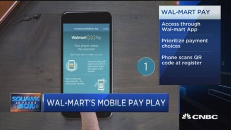 Wal-Mart launches 'Walmart Pay' mobile payments