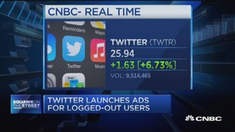 Twitter launching ads for logged-out users