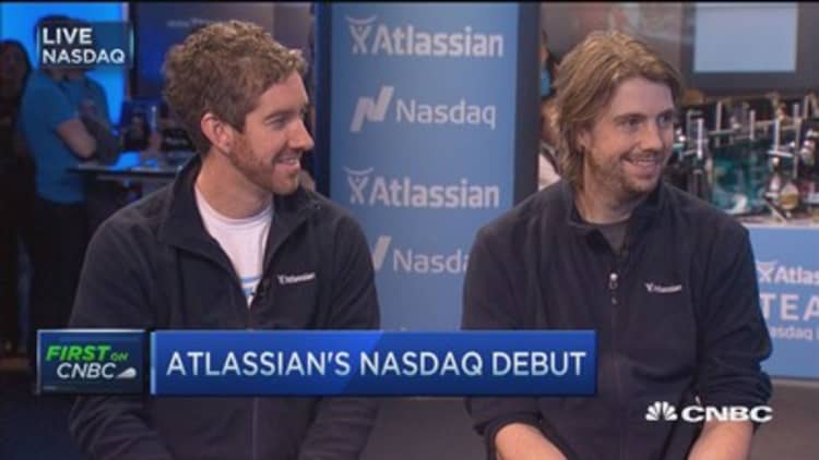 Atlassian soars at open