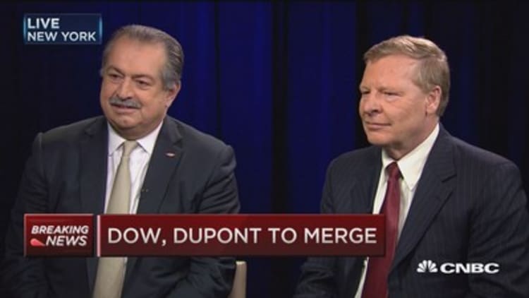 Beauty of this deal? It's 50/50: DOW CEO