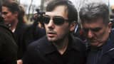 Martin Shkreli departs U.S. Federal Court after an arraignment and his being charged on a federal indictment filed in Brooklyn on Dec. 17, 2015.