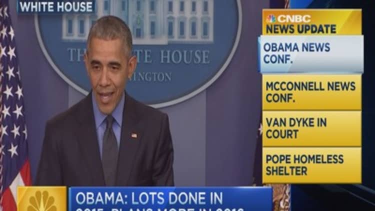 CNBC update: Obama cites 2015 wins
