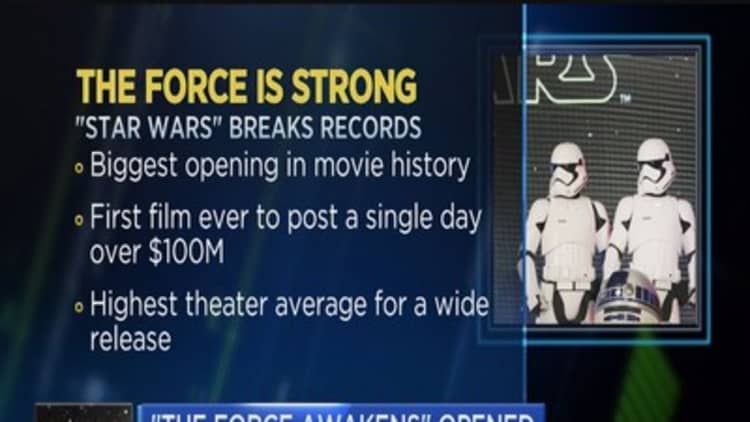 'Star Wars' biggest movie opening in history 