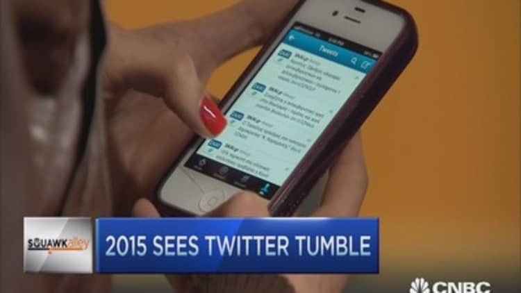 2015 sees Twitter tumble