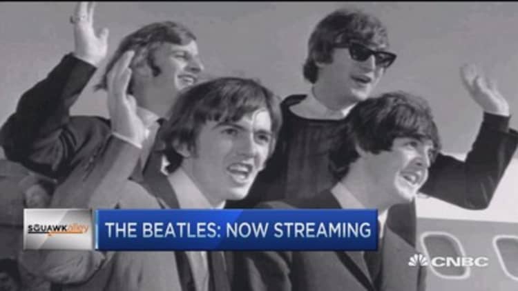 The Beatles now streaming