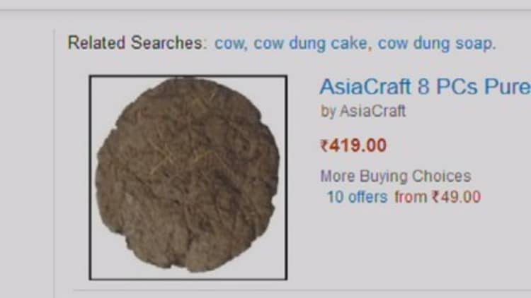 Cow cakes sell like crazy in India