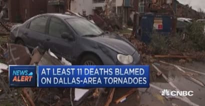 Homes destroyed in Texas tornado
