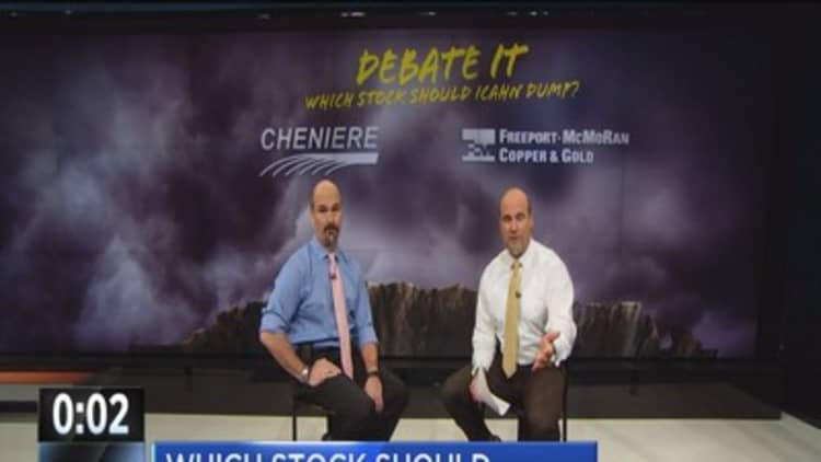 Which stock should Icahn dump? Cheniere vs. Freeport-McMoRan