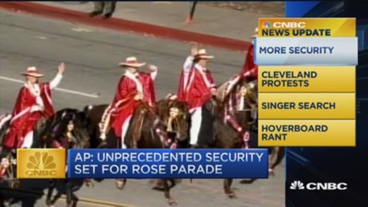 CNBC update: Security boosted ahead of Rose Parade