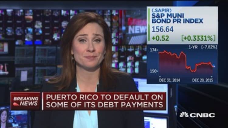 Puerto Rico to default on some of its debt payments