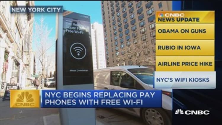 CNBC update: NYC plans payphone makeovers