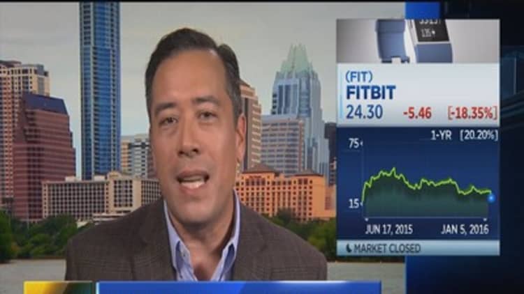 Options Action: Fitbit falls 