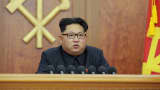 North Korean leader Kim Jong Un gives a New Year's address for 2016 in Pyongyang, in this undated photo released by Kyodo January 1, 2016. North Korean leader Kim Jong Un blamed South Korea on Friday for increased mistrust in a New Year speech after a year of heightened tension between the rival countries.