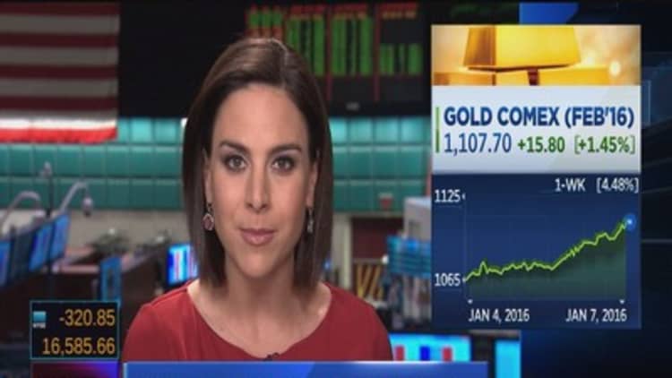 Traders seek safety in gold