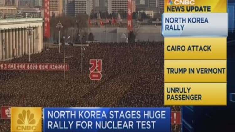 CNBC update: North Korea stages rally