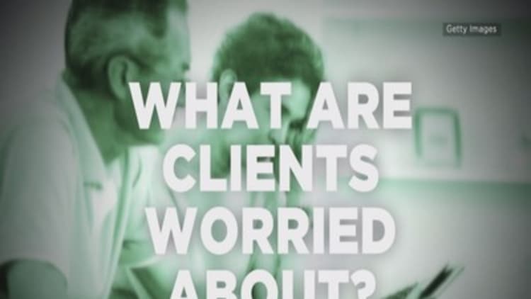 What are financial clients worried about?