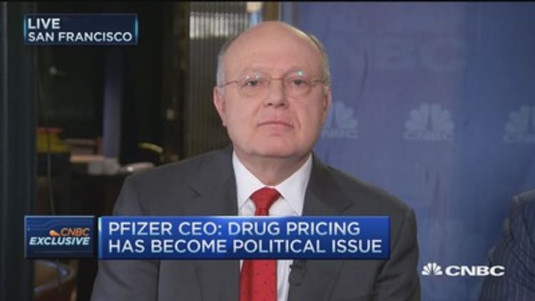 Pfizer CEO: Drug pricing a political issue