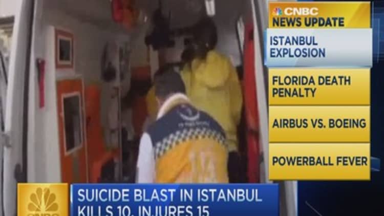CNBC update: 10 killed in Istanbul blast