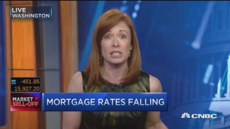 Mortgage rates dive on market sell-off 