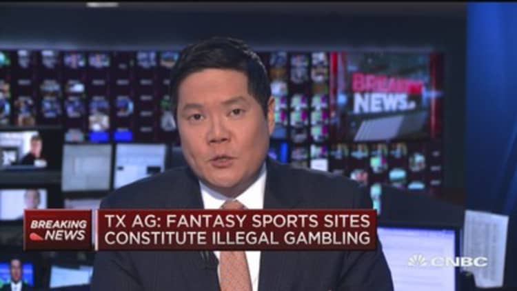 TX AG: Fantasy sports constitute illegal gambling