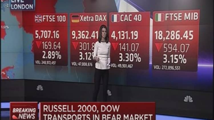 European stocks slide amid oil rout