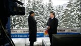 Raghuram Rajan with CNBC's Geoff Cutmore in Davos, Switzerland.
