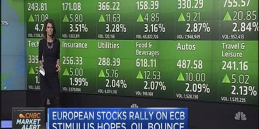 Europe stocks rally on ECB stimulus hopes