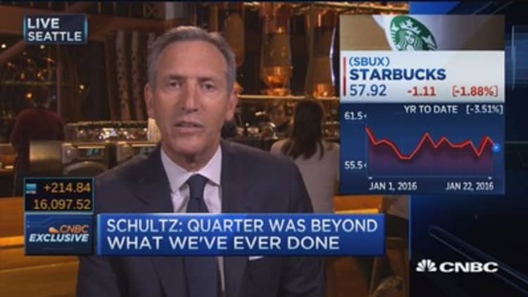 Starbucks CEO: China at record levels, US 'never stronger'