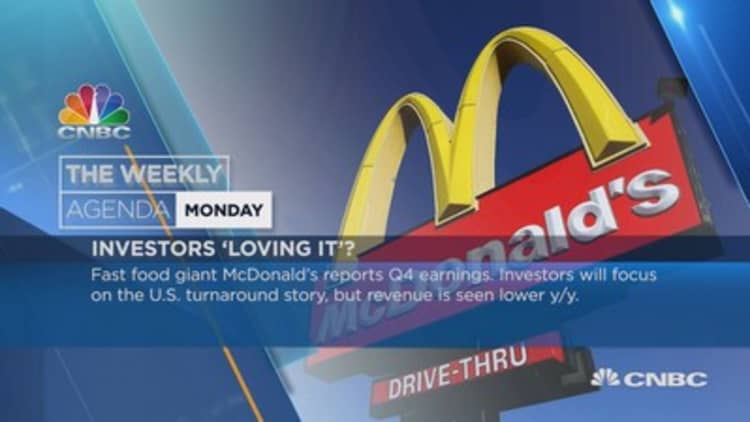 Weekly earnings agenda: MacDonald's, Apple, Facebook