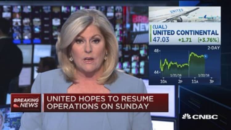 Weather shuts down United Airlines NYC operations