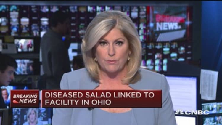 CDC: 1 dies, 12 hospitalized from Listeria-tainted salad
