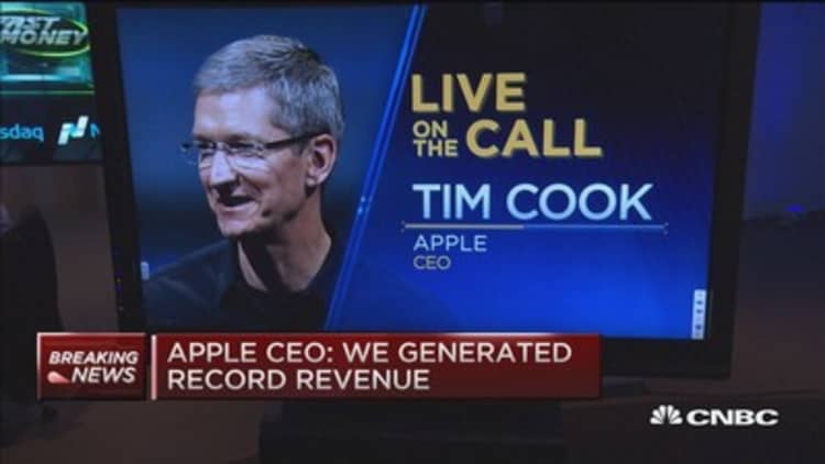 Apple CEO Cook earnings call: Our huge accomplishments 