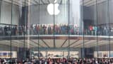 The newly opened Apple Store in Nanjing, Jiangsu Province of China