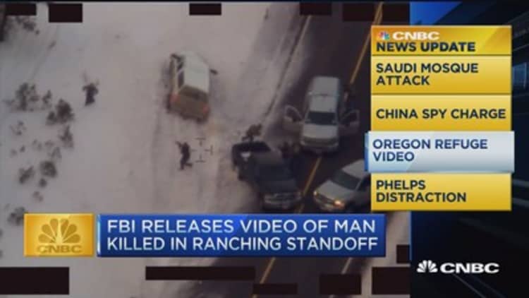 CNBC update: FBI releases Oregon standoff footage