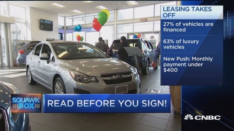Luxury auto leasing up...but read terms carefully