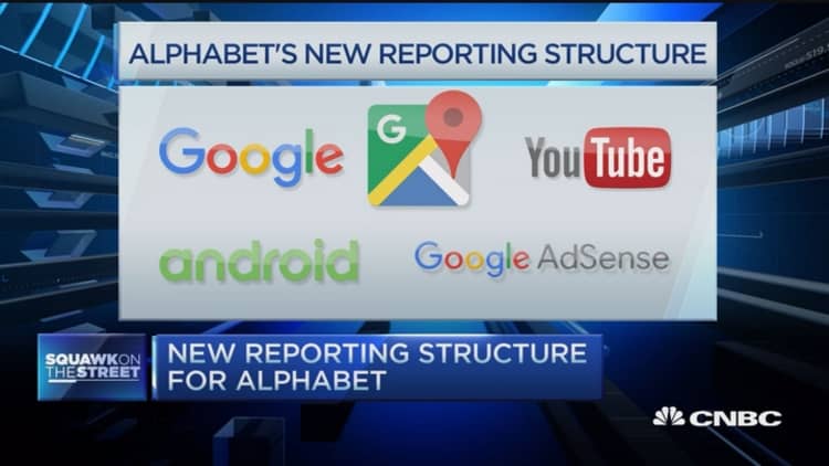 Alphabet's new reporting structure