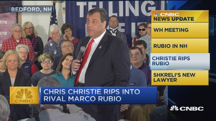 CNBC update: Gov. Christie rips Sen. Rubio