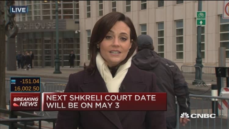 Shkreli's next court date set for May 3