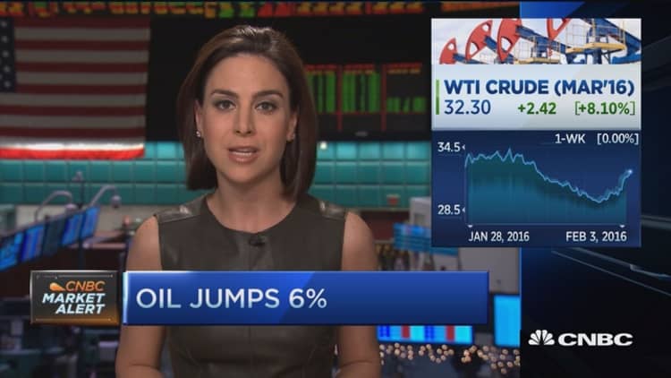 Huge rally in crude prices