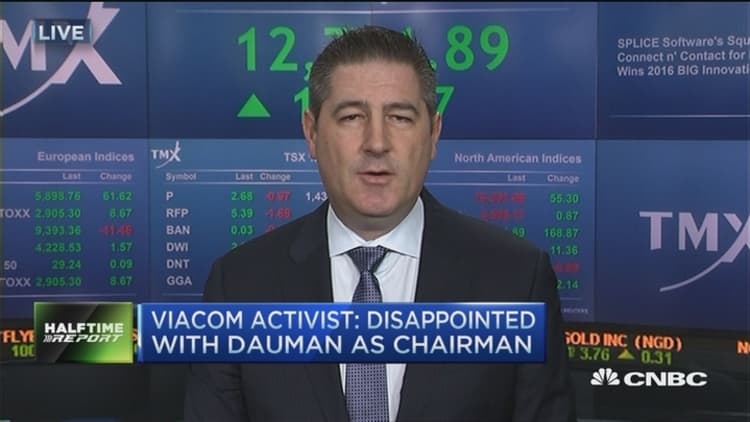 Disappointment with Dauman as Viacom chair