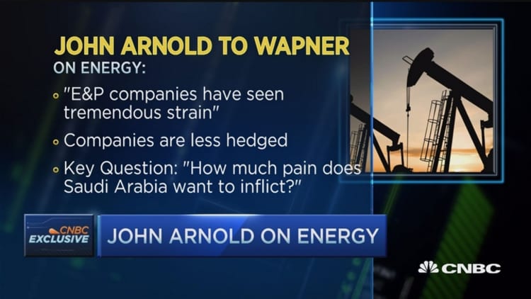 John Arnold to CNBC: Energy companies less hedged