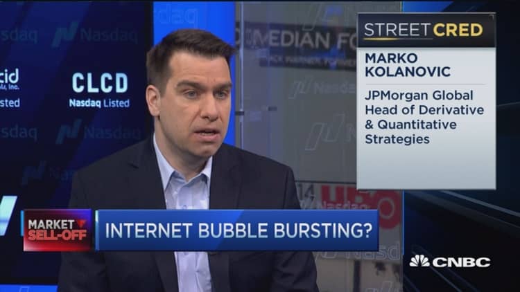JPMorgan: Internet bubble bursting 