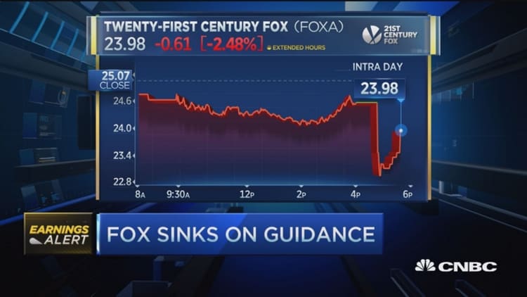 Fox sinks on guidance