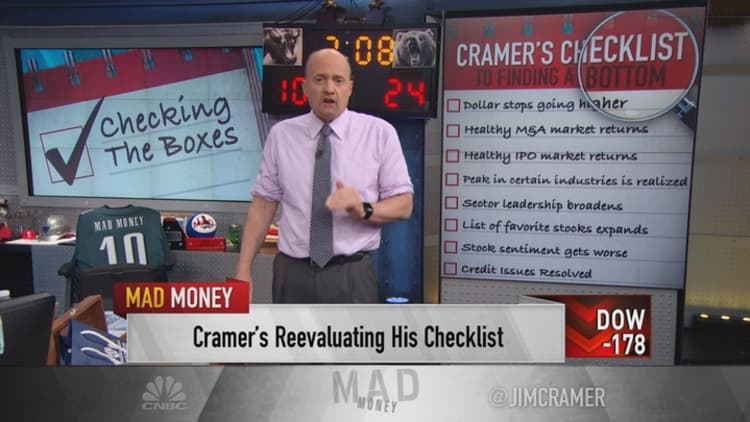 Cramer: We're nowhere close to stocks bottoming
