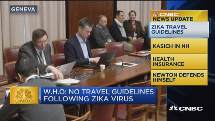 CNBC update: Zika travel guidelines 