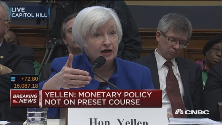 Monetary policy is not on a pre-set course: Yellen
