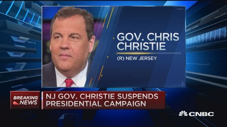 Gov. Chris Christie drops out of presidential race