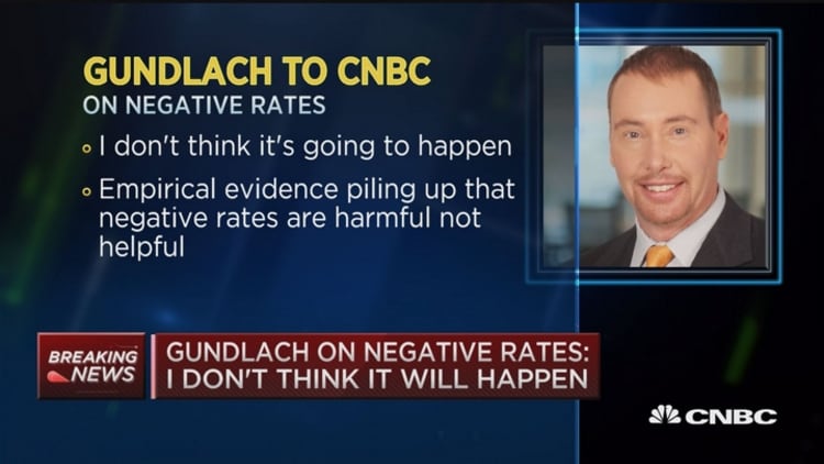 Gundlach: Negative rates 'last bullet'